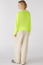 Safety Yellow Relaxed Open Knit Jumper