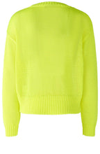 Safety Yellow Relaxed Open Knit Jumper