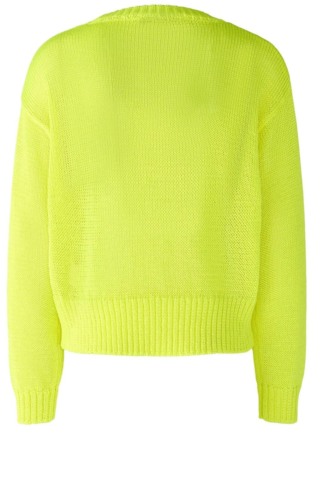 Safety Yellow Relaxed Open Knit Jumper