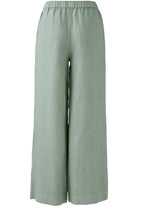 Sage Green Wide Leg Linen Trousers