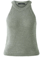 Sage Knitted Racer Vest