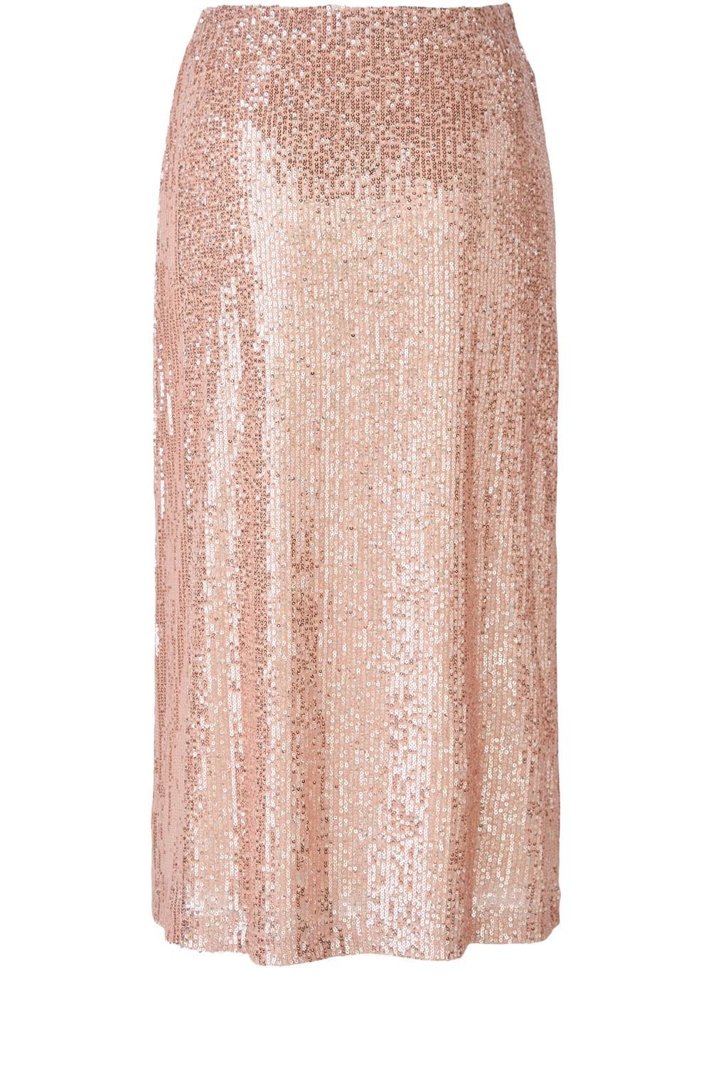 Salmone Sparkle Midi Skirt