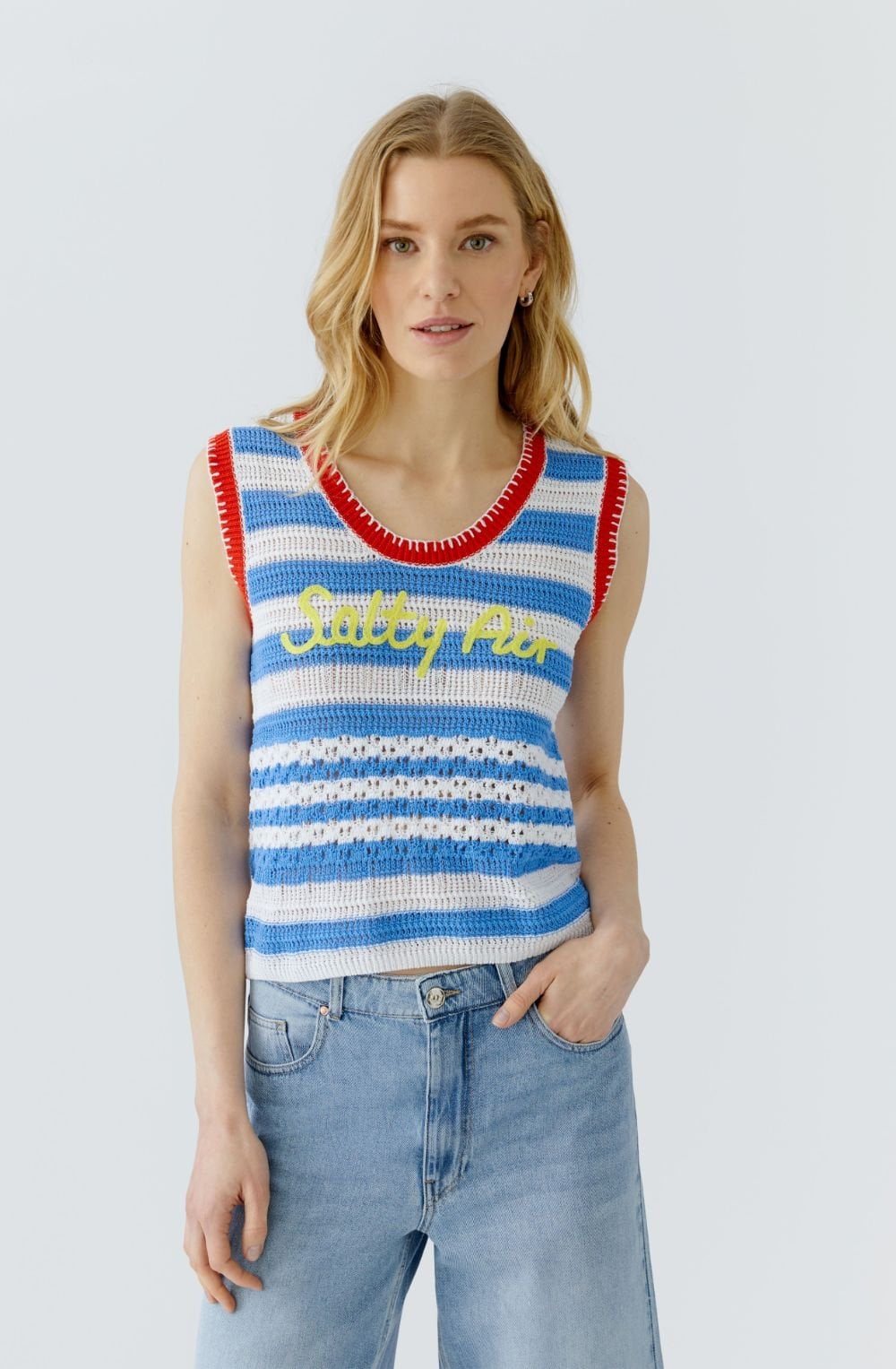 Salty Air Summer Knit Sleeveless Top
