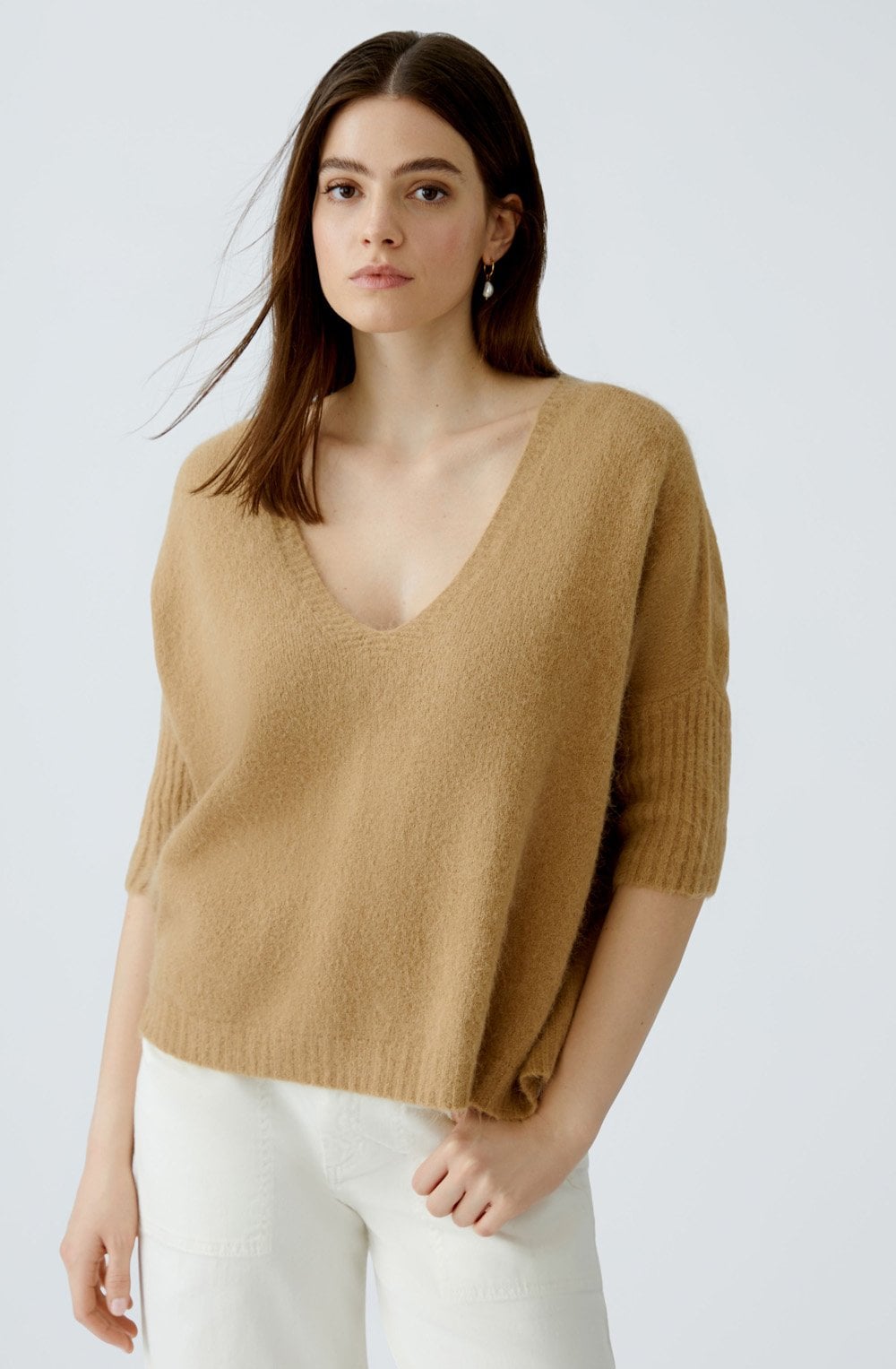 Salty Caramel Poncho Shape Pullover