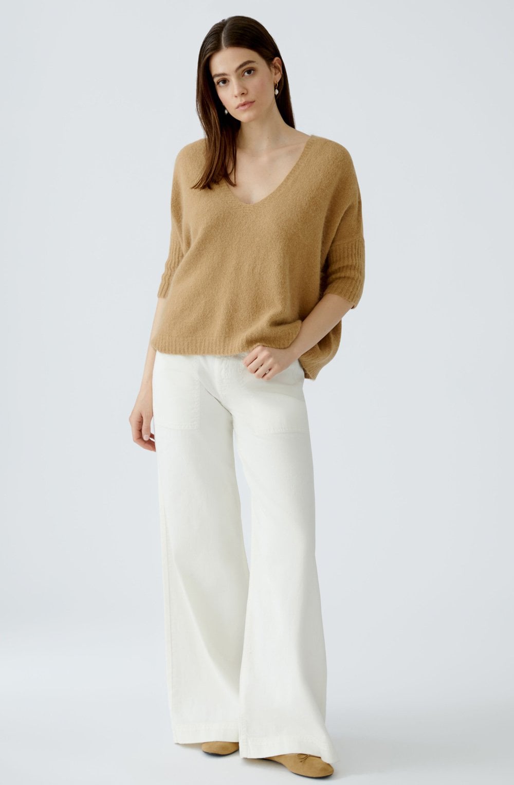 Salty Caramel Poncho Shape Pullover