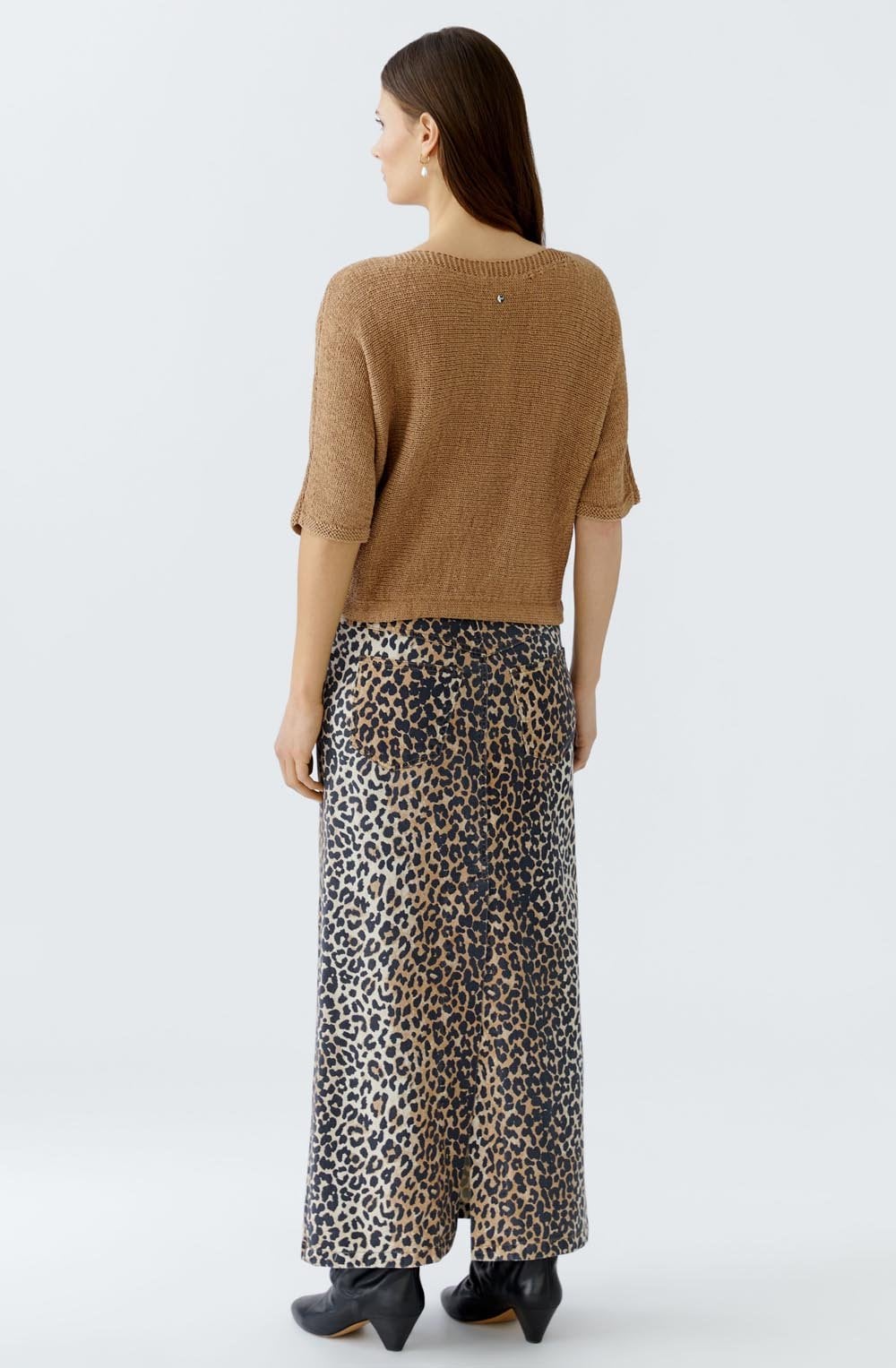 Salty Caramel Ribbon Yarn Adjustable Hem Pullover