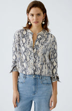 Satin Touch Snake Print Blouse