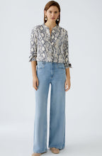 Satin Touch Snake Print Blouse