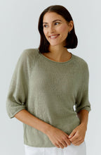 Seagrass Green Linen Sleeve Pullover