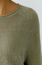 Seagrass Green Linen Sleeve Pullover