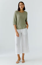 Seagrass Green Linen Sleeve Pullover
