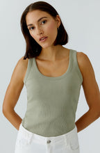 Seagrass Green Ribbed Vest Top