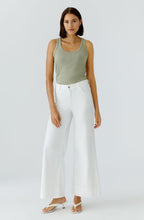 Seagrass Green Ribbed Vest Top