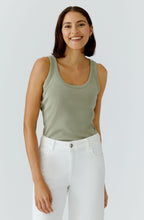 Seagrass Green Ribbed Vest Top