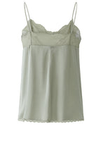Seagrass Lace and Satin Camisole