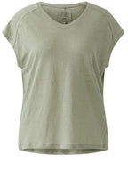 Seagrass Linen V Neck T Shirt