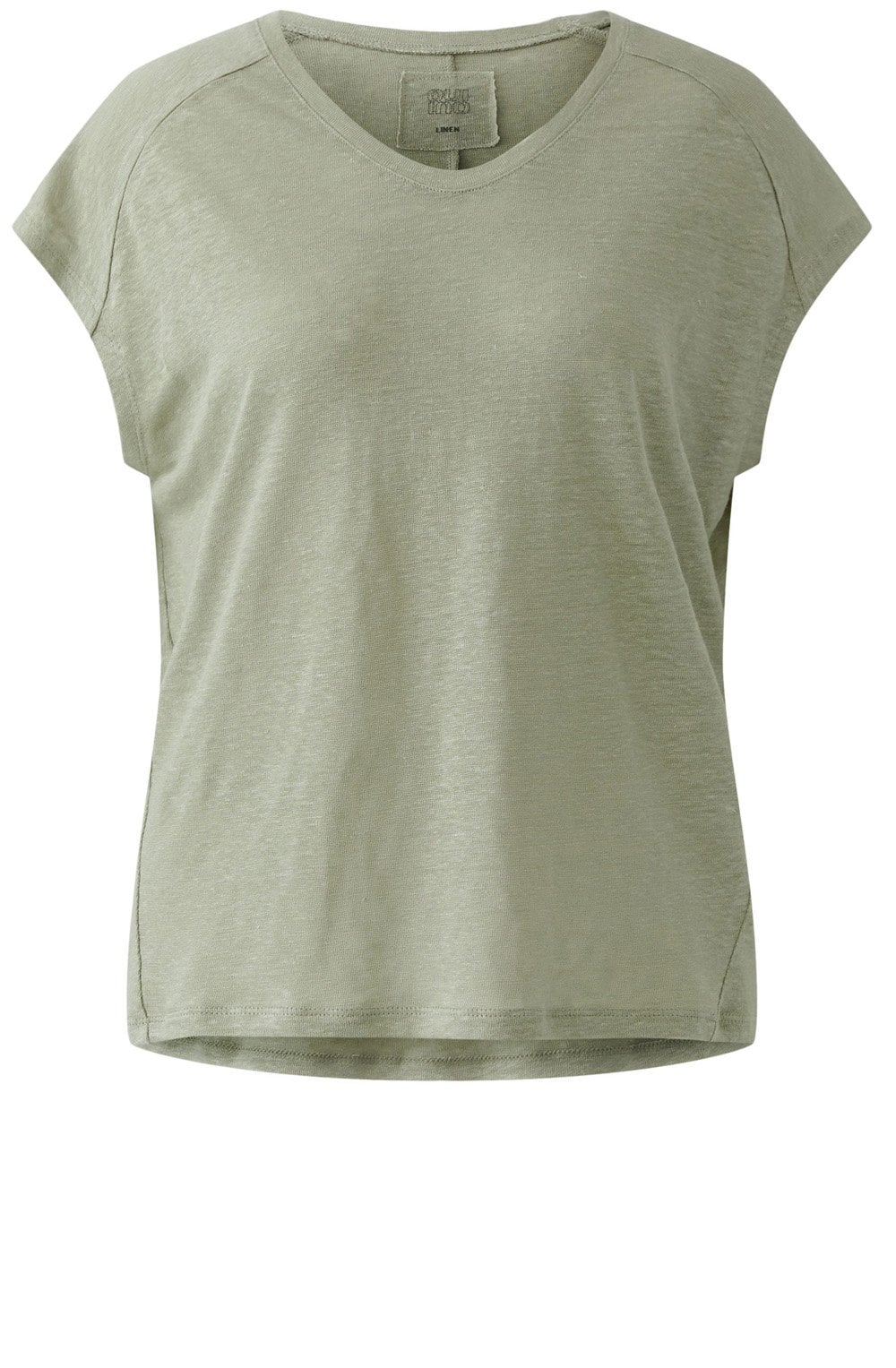 Seagrass Linen V Neck T Shirt