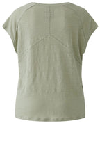 Seagrass Linen V Neck T Shirt
