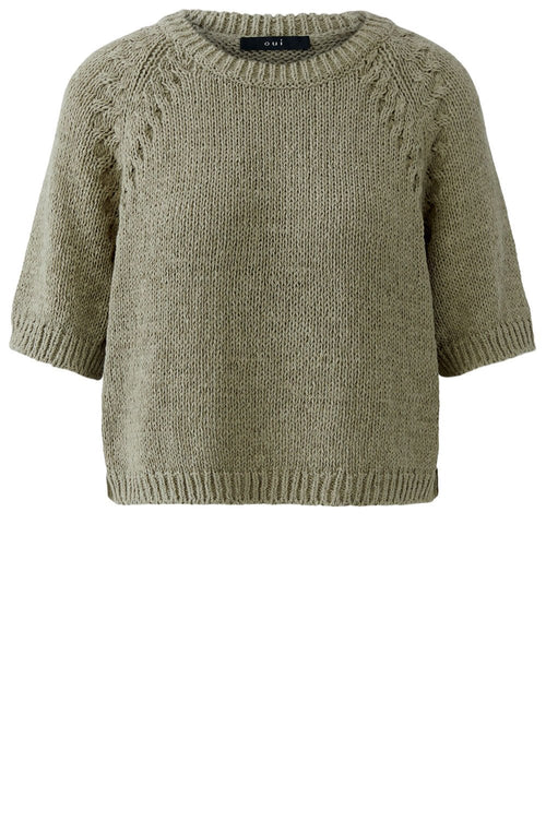 Seagrass Ribbon Knit Short Sleeved Pullover