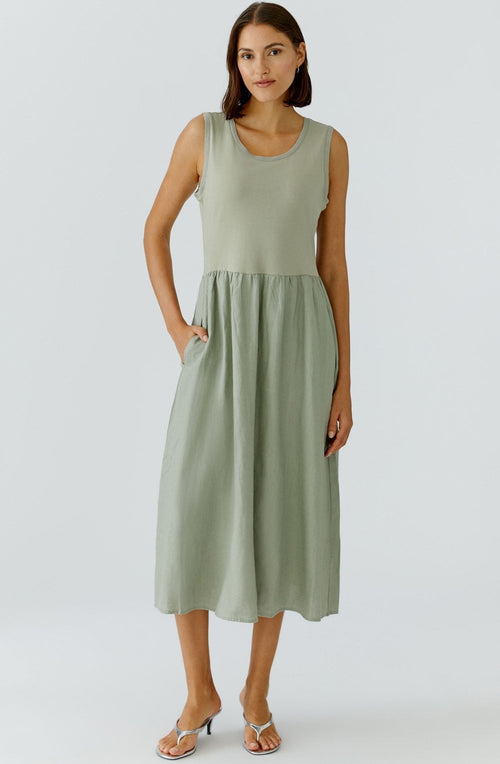 Seagrass Sleeveless Midi Dress