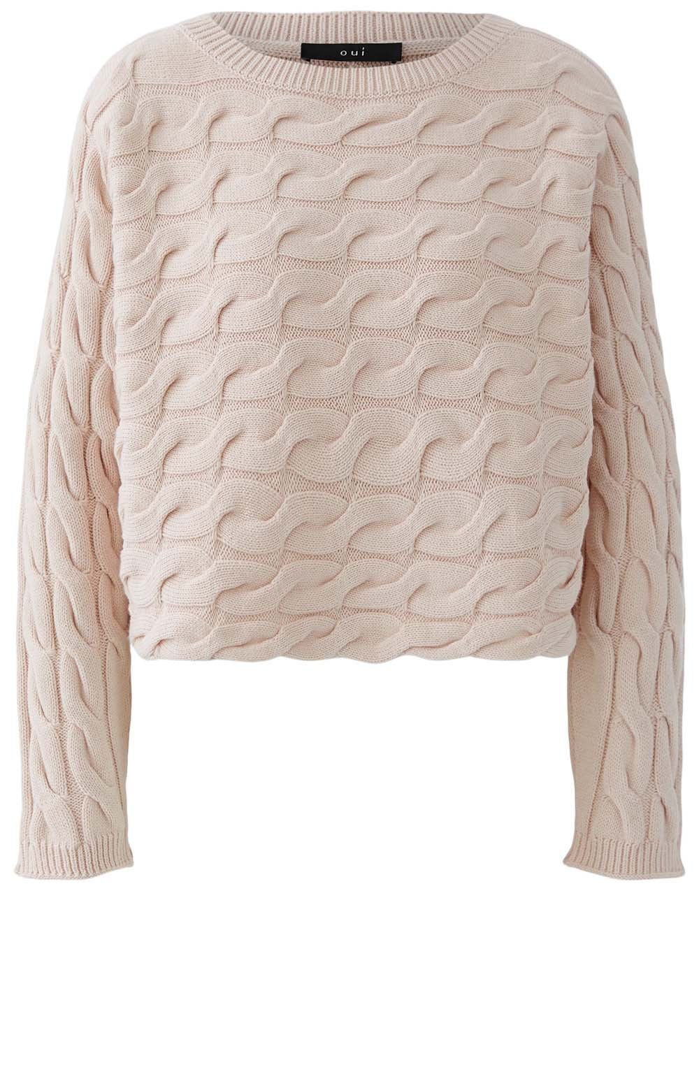 Sepia Rose Cable Knit Boxy Jumper