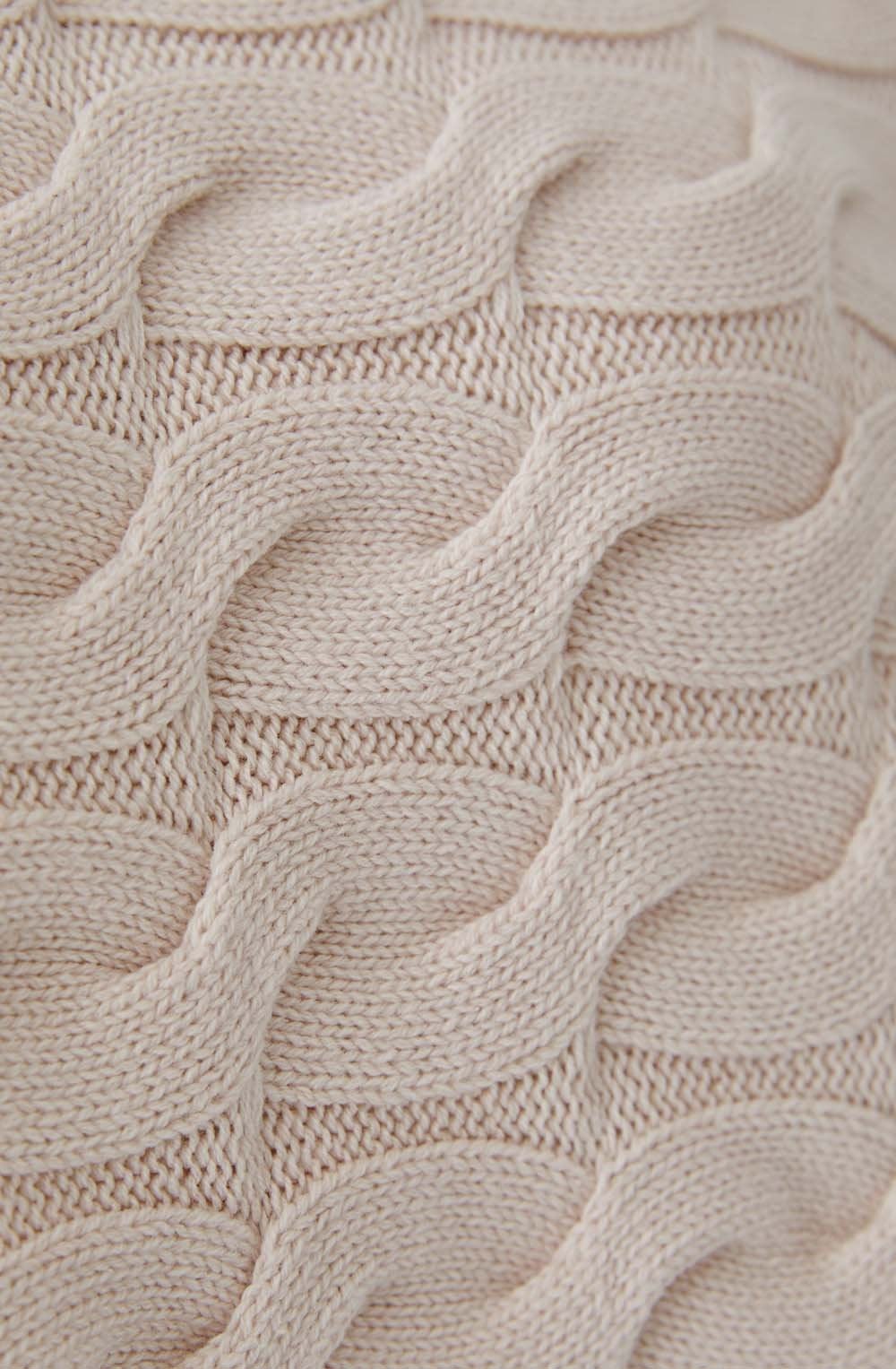 Sepia Rose Cable Knit Boxy Jumper