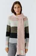 Sepia Rose Cable Knit Scarf