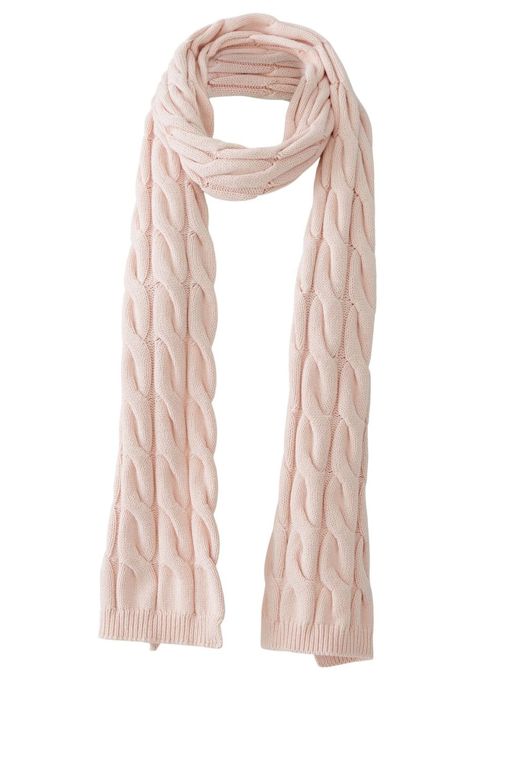 Sepia Rose Cable Knit Scarf