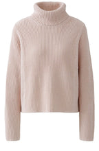 Sepia Rose Ribbed Knit Roll Neck Jumper