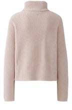 Sepia Rose Ribbed Knit Roll Neck Jumper