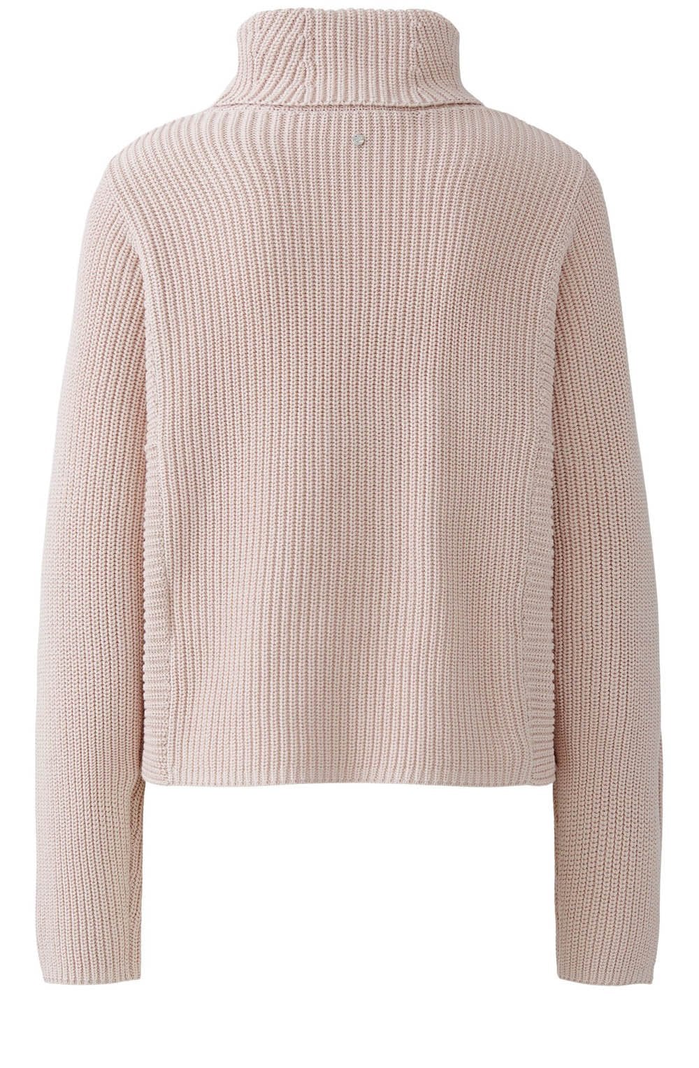 Sepia Rose Ribbed Knit Roll Neck Jumper