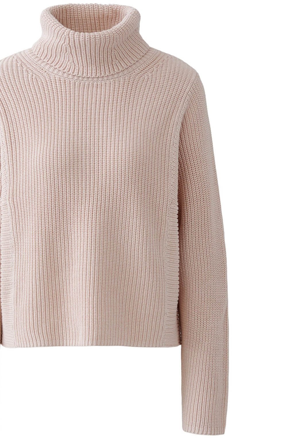 Sepia Rose Ribbed Knit Roll Neck Jumper