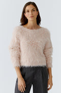 Sepia Rose Twisted Faux Fur Jumper