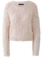 Sepia Rose Twisted Faux Fur Jumper