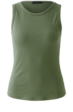 Shaded Moss Ribbed Vest Top