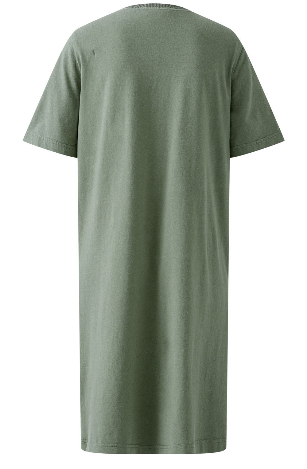 Shaded Moss Short Sleeved Linen Dress