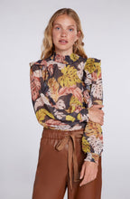 Sheer Leaf Print Blouse
