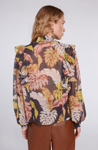 Sheer Leaf Print Blouse