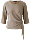 Shimmer Salty Caramel Tie Detail Top