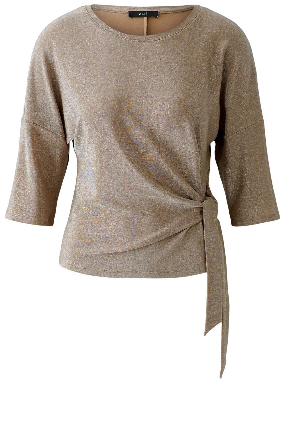 Shimmer Salty Caramel Tie Detail Top
