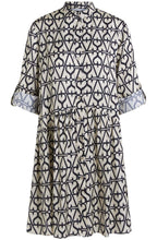 Silky Bold Print Swing Dress