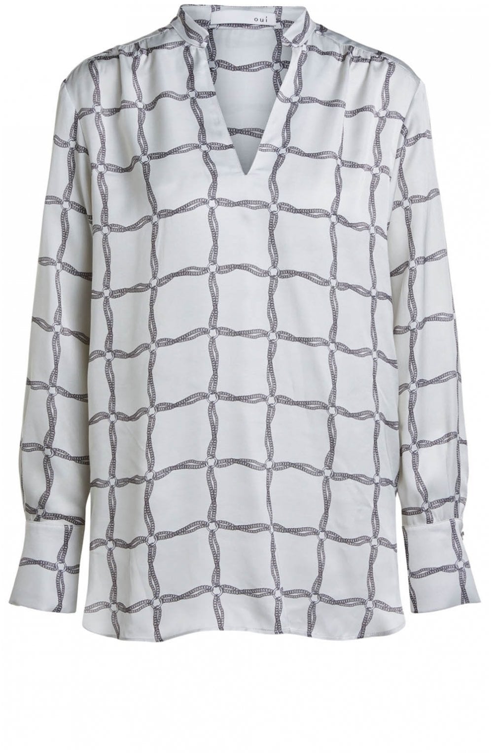 Silky Chain Print Blouse
