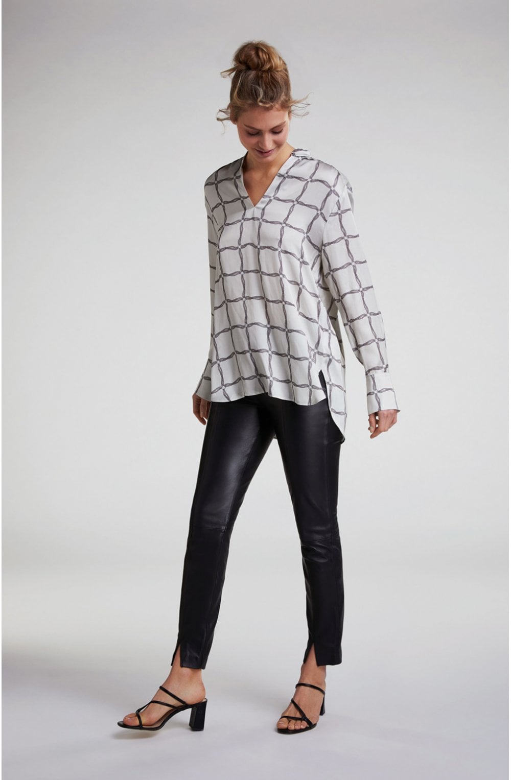 Silky Chain Print Blouse