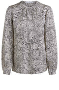 Silky Dalmatian Print Blouse