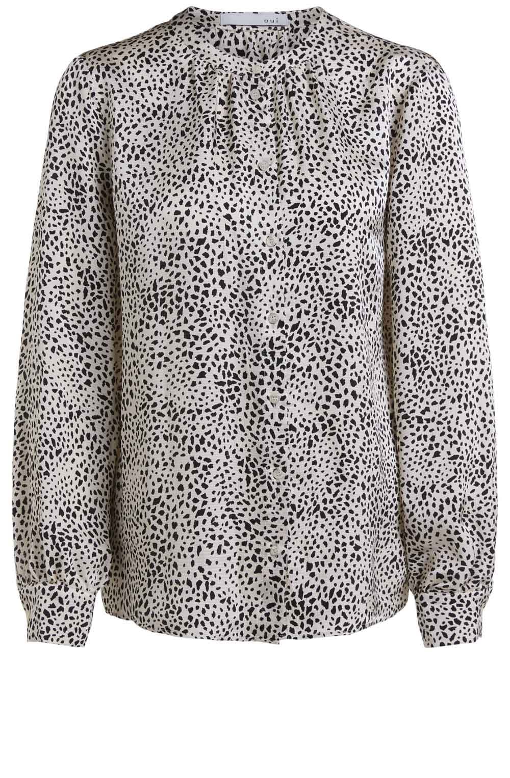 Silky Dalmatian Print Blouse