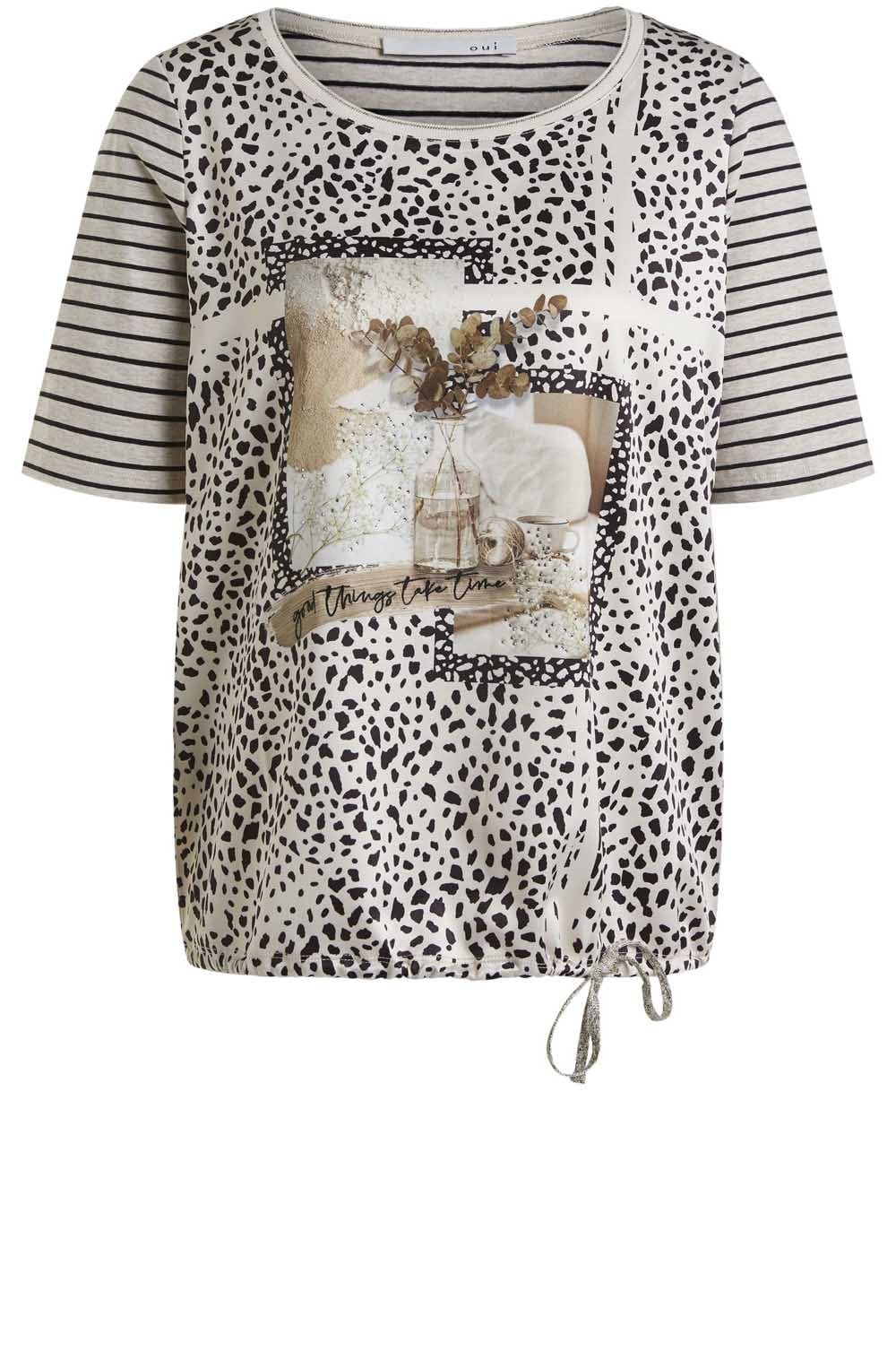Silky Front Patterned Top