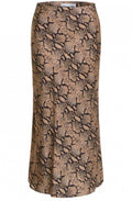 Silky Snake Print Skirt