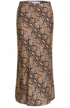 Silky Snake Print Skirt