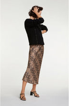 Silky Snake Print Skirt