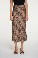 Silky Snake Print Skirt